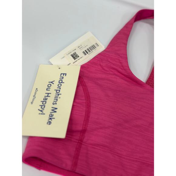 Outdoor Voices Athena Flamingo Hot Pink Sports Bra Size Small - Picture 3 of 9